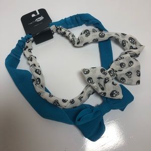 Rue 21 two piece head band set blue & skull print